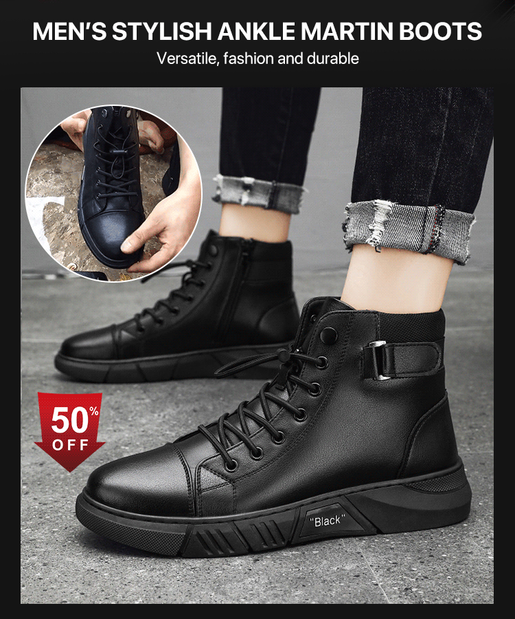 🔥Last Day 49% OFF! 2026 Men's Genuine Leather Martin Boots