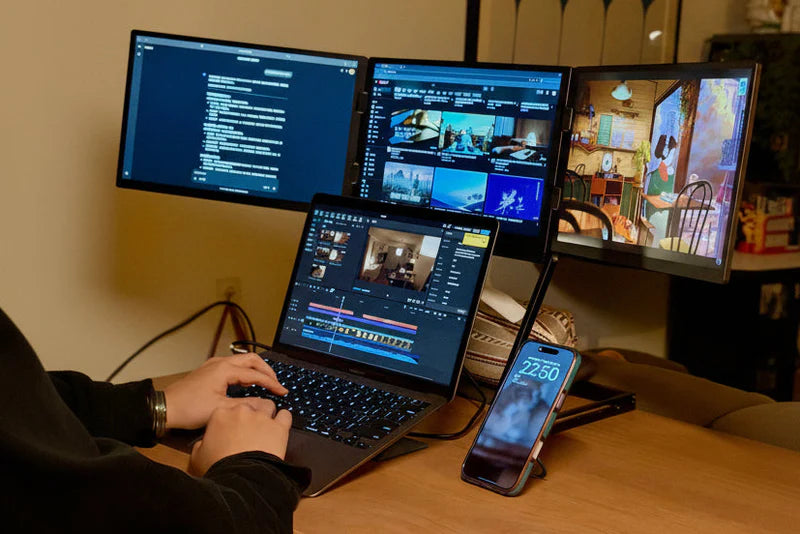 Triple-Screen Laptop Extender