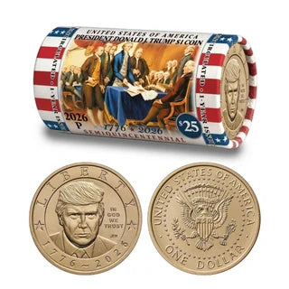 President Donald J. Trump 2026 $1 Coin Roll – America 250 - Official Declaration of Independence Roll