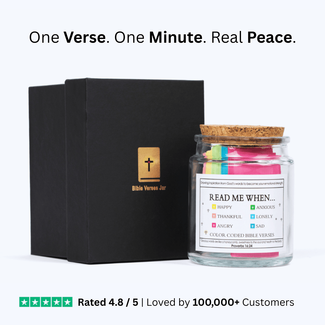 (GIFTING OFFER) Handmade 90 Day Bible Verses Jar (Free Christian Gift Box)