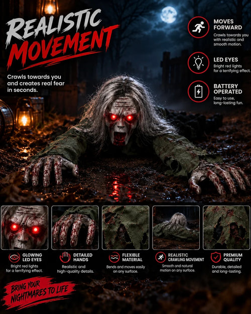 👻 Halloween🎃 FREE SHIPPING🔥Crawling Zombie — Life-Size Halloween Lawn Decoration