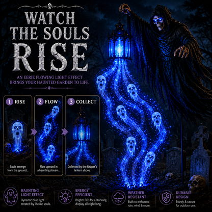 🎁Today 50% OFF +  FREE SHIPPING🔥 🎁💀Halloween Soul Harvester Animated Garden Light