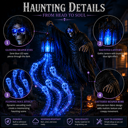 🎁Today 50% OFF +  FREE SHIPPING🔥 🎁💀Halloween Soul Harvester Animated Garden Light