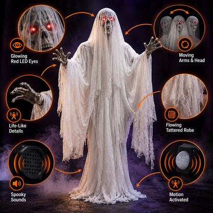 👻 Halloween Animatronics Standing Bride Ghost Decoration 👰‍♀️🎃