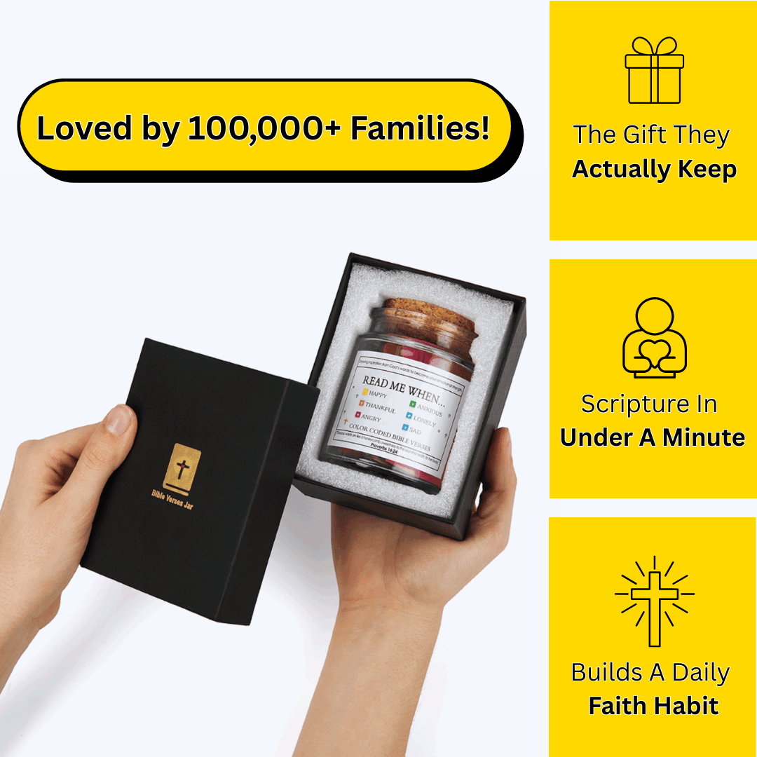 (GIFTING OFFER) Handmade 90 Day Bible Verses Jar (Free Christian Gift Box)