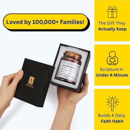 (GIFTING OFFER) Handmade 90 Day Bible Verses Jar (Free Christian Gift Box)