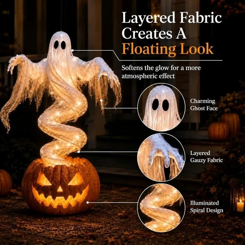 👻 Halloween🎃 FREE SHIPPING🔥 Rising Ghost Pumpkin Light
