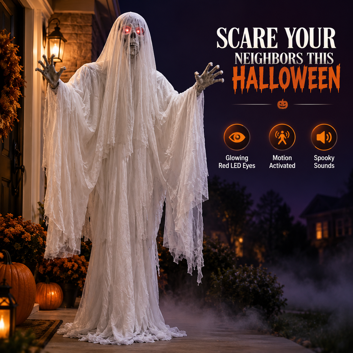 👻 Halloween Animatronics Standing Bride Ghost Decoration 👰‍♀️🎃